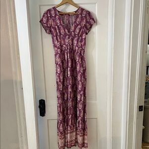 NATURAL LIFE Purple Paisley Maxi Dress